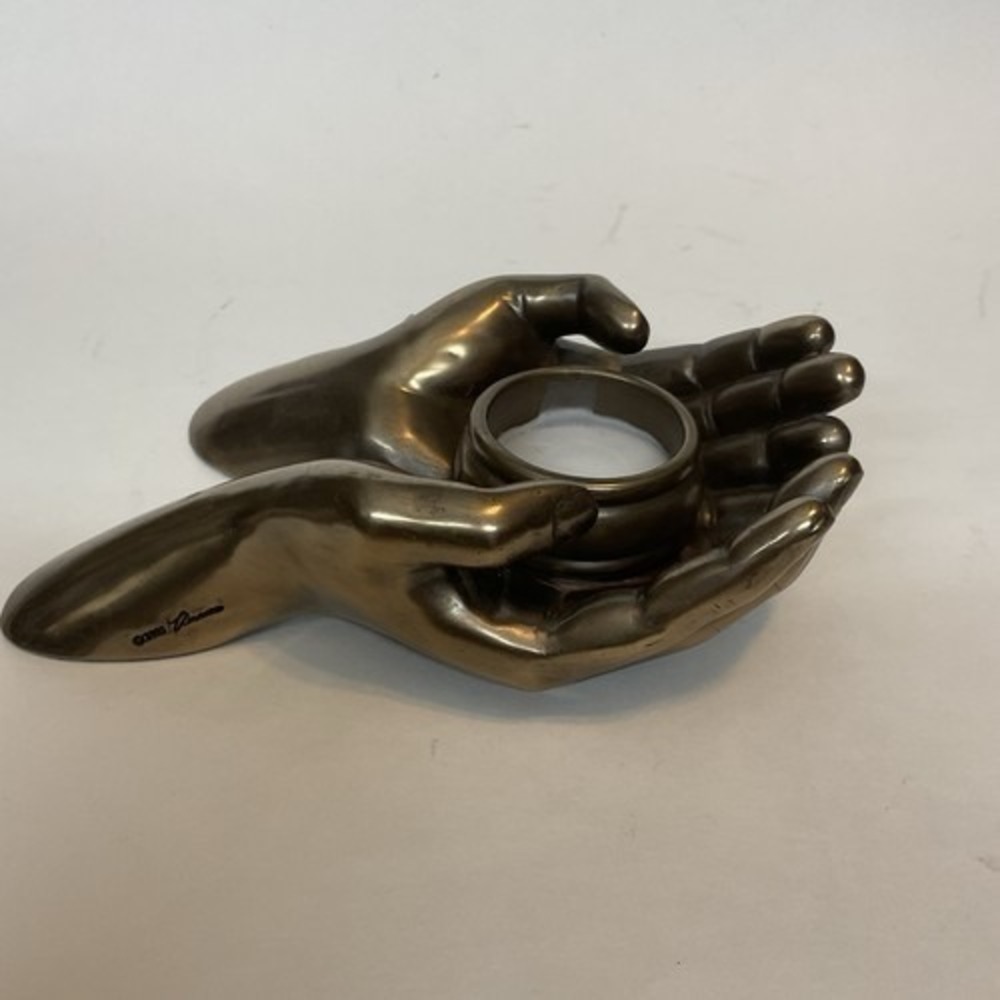 Summit Collection Arcadia CA‎ Helping Hands Candle Sculpture Tealight Metal MCM